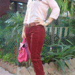 Outfit of the day- Maroon capris!