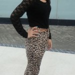 Outfit of the day- Lace top and animal print pants!
