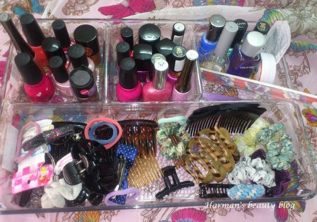 My nail paints+lipsticks organizers!